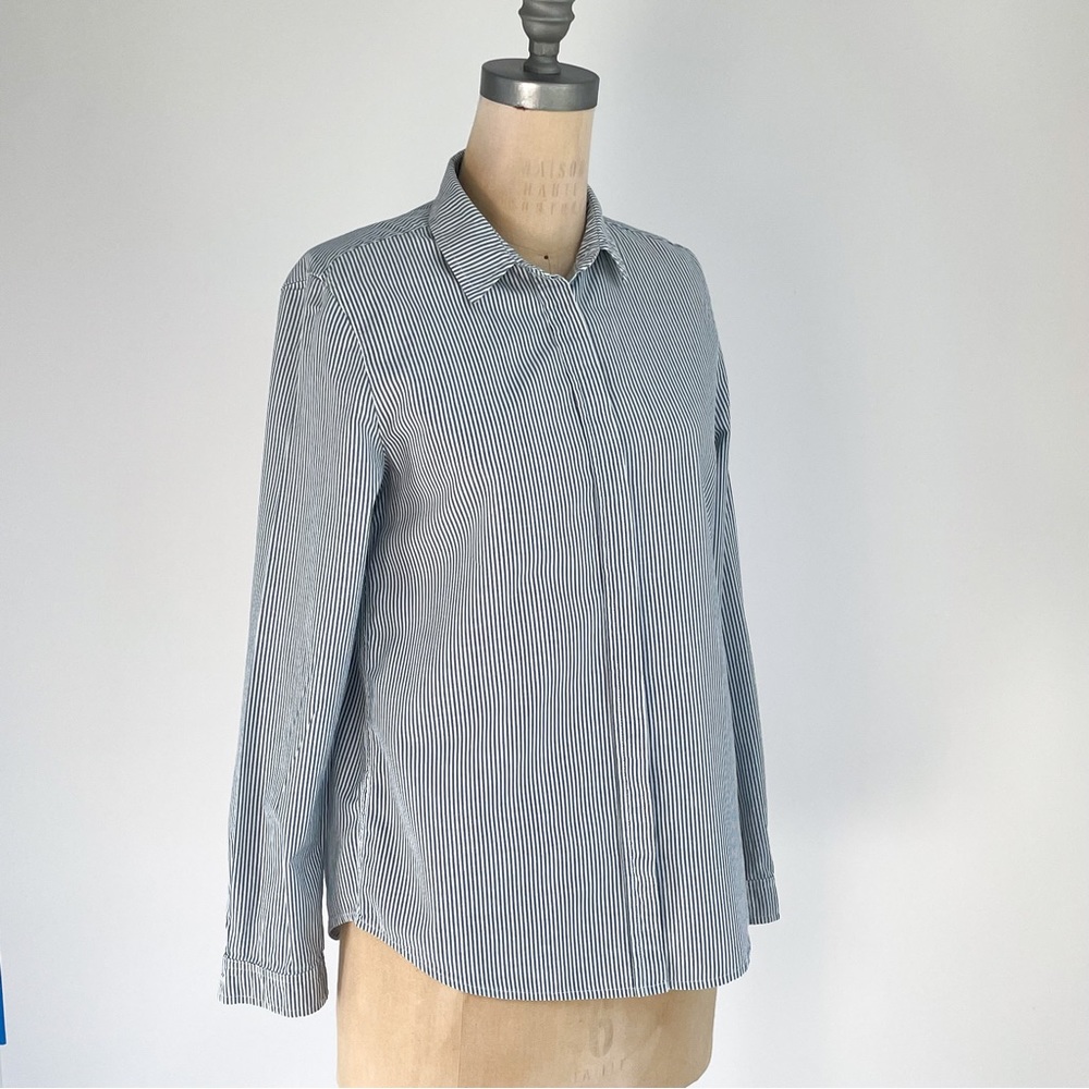 Fossil striped cotton button up shirt - S